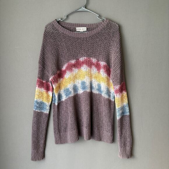 Knox Rose Sweaters - Knox Rose‎ Sweater Size M Purple Multi-color